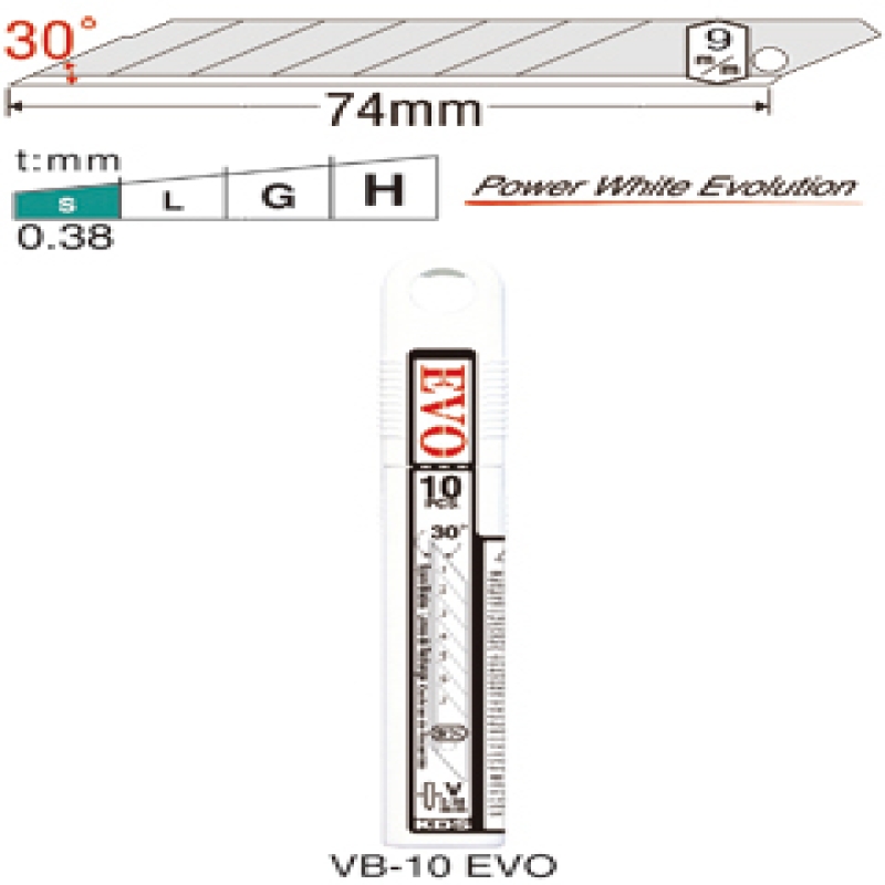 KDS VB-10H, 30 degrees, 9 mm