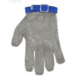 Staaldraad veiligheidshandschoen, maat L, kleur blauw