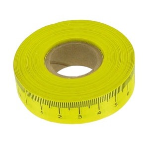 Selbstklebendes Maßband, 20 Meter (gelb)