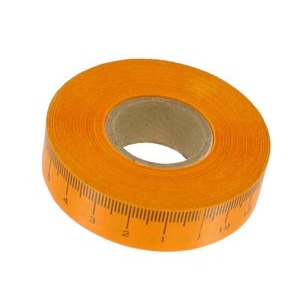 Self-adhesive measuring tape, 20 m (orange)